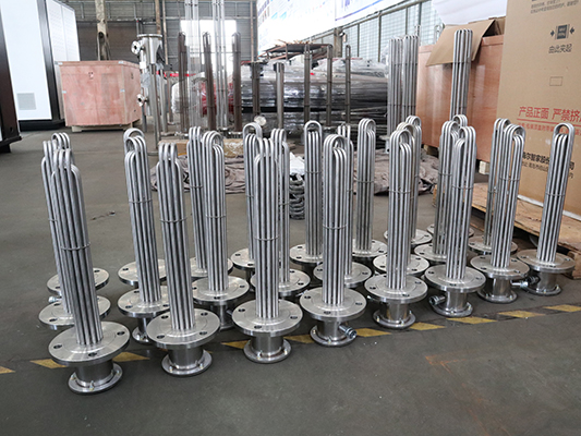 Electric heating element flange